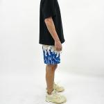 Men's Basketball Shorts with Flame Graphic Print