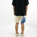 Men's Basketball Shorts with Flame Graphic Print