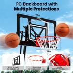 40-Inch Adjustable Basketball Hoop with Wheels