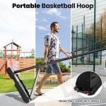 40-Inch Adjustable Basketball Hoop with Wheels