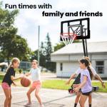 40-Inch Adjustable Basketball Hoop with Wheels