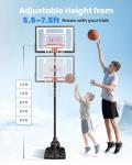 Adjustable Kids Basketball Hoop for Outdoor Fun