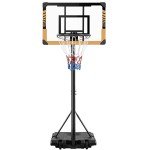 Adjustable Portable Basketball Hoop with PVC Backboard