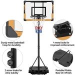 Adjustable Portable Basketball Hoop with PVC Backboard