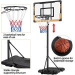 Adjustable Portable Basketball Hoop with PVC Backboard