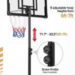 Adjustable Portable Basketball Hoop with PVC Backboard