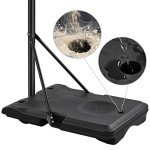 Adjustable Portable Basketball Hoop with PVC Backboard