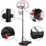 Yaheetech Adjustable Portable Basketball Hoop for Kids