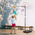 Yaheetech Adjustable Portable Basketball Hoop for Kids