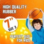 Mini Basketballs - 7 Inch Size 3, Pack of 4