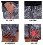 NBA Men's Super-Soft Light Grey Training Shorts