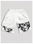 GORGLITTER Men's Anime Graphic Basketball Workout Shorts