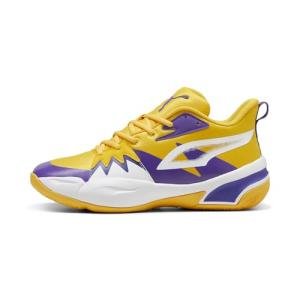 PUMA Men’s Genetics Basketball Shoes, Yellow White