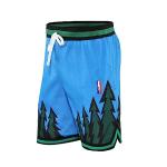 BOOMLEMON Men's Graphic Print Basketball Shorts - Forest Blue