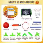 EagleStone Adjustable Indoor Basketball Hoop for Kids