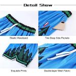 BOOMLEMON Men's Graphic Print Basketball Shorts - Forest Blue