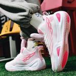 Huogra High Top Unisex Basketball Shoes - White Pink