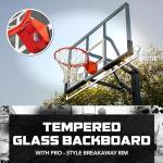 60" Adjustable In-Ground Basketball System with Glass Backboard