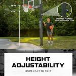 60" Adjustable In-Ground Basketball System with Glass Backboard