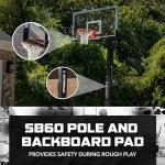 60" Adjustable In-Ground Basketball System with Glass Backboard