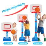 Adjustable Toddler Basketball Hoop with Ball Pump