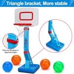 Adjustable Toddler Basketball Hoop with Ball Pump