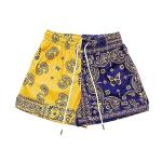 BOOMLEMON Men's Retro Paisley Basketball Shorts