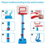 Adjustable Toddler Basketball Hoop with Ball Pump