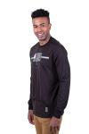 Men's Long Sleeve Courtside Tee - Black, XL