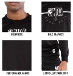 Men's Long Sleeve Courtside Tee - Black, XL