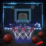 HopeRock LED Indoor Mini Basketball Hoop for Kids