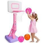 Adjustable Toddler Pink Basketball Hoop Set