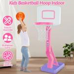 Adjustable Toddler Pink Basketball Hoop Set