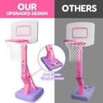 Adjustable Toddler Pink Basketball Hoop Set