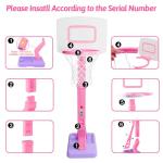 Adjustable Toddler Pink Basketball Hoop Set