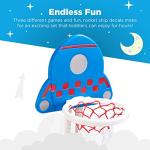 3-in-1 Adjustable Toddler Basketball Hoop Activity Center