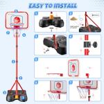 HopeRock Kids 2-in-1 Basketball and T-Ball Set
