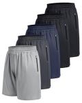 Men's Lightweight Quick-Dry Basketball Shorts - 5 Pack