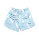 DIOTSR Men's Summer Graphic Shorts - Light Blue