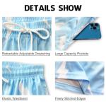 DIOTSR Men's Summer Graphic Shorts - Light Blue