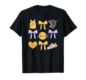 Los Angeles Lakers Bow Grid Basketball T-Shirt