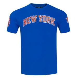 NY Knicks Classic Chenille Cotton Tee - Royal Blue