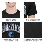 Men's Black Arched Basketball Tee Shirt, X-Large