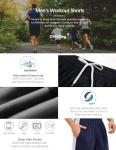 Men's 6 Pack Quick Dry Basketball Gym Shorts