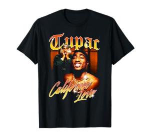 Tupac Love Vintage Basketball California T-Shirt, Black
