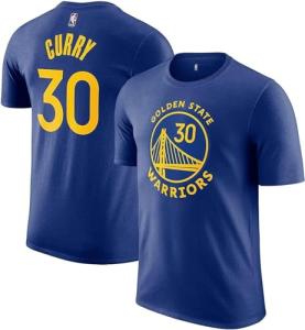 Kids Stephen Curry Warriors Blue Performance Jersey