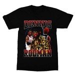 Retro Basketball Player T-Shirt for Adults - Black