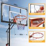 Adjustable 10 FT Outdoor Basketball Hoop with Wheels