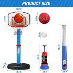 Kids 2-in-1 Basketball Hoop and Tee Set