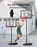 Adjustable Portable Basketball Hoop for Outdoor Use
